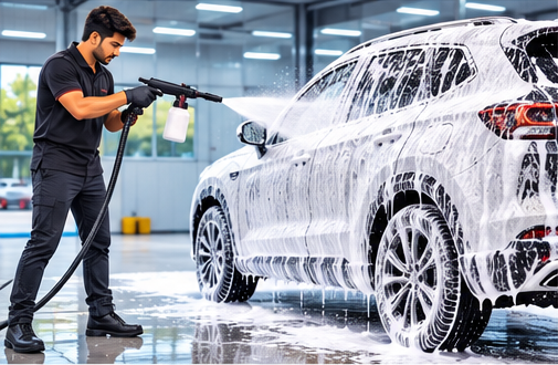 Exterior Foam Bath - Maa Mogal Service Station